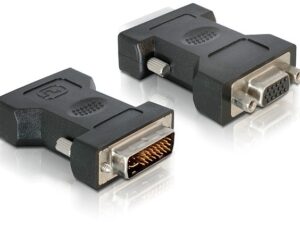 DeLOCK VGA 15pin F > DVI 24+5 M DVI-I 15pin VGA Nero