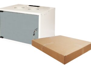 Armadio Rack 19 Disassemblato 6 Unità Da Muro Per Reti (A)370 X (L)540 X (P) 400 Mm Colore Grigio Porta Vetro