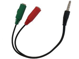 Sdoppiatore Audio Per Cuffie E Microfono Con Doppio Connettore Audio 3,5Mm Femmina Su Singolo Connettore Audio 3,5Mm Smartphone Maschio