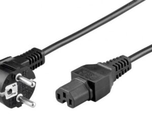 Cavo Di Alimentazione Schuko 90° - C15 Femmina Mt 1,80
