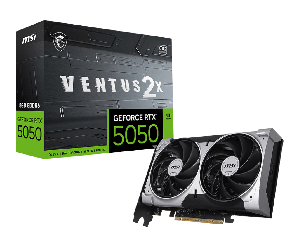 VGA MSI RTX 5050 8GB VENTUS 2X OC 8GB GDDR6 HDMI/3DP