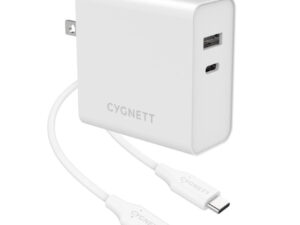 CARICATORE 60WATT 2P USB-C/USBA ADA TTATORI VIAGGIO(UK/USA/EU) CYGNETT