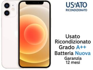 IPHONE 12 MINI 128GB RICOND. WHITE GRADO A++ GARANZIA 1Y BATT.NUOVA