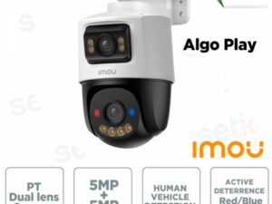 CAMERA POE ALGO 10MP (5MP+5MP PTZ) 3.6MM/IR30/IP66/SD/MIC/110DB AI