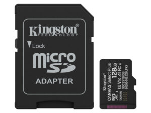 Kingston Technology 128GB microSDXC Canvas Select Plus Gen3 150MB/s A1 (Adattatore SD incluso)
