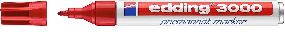 Edding 3000 marcatore permanente Tipo di punta Rosso 1 pz