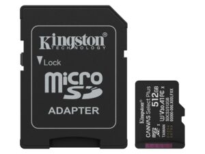 Kingston Micro Sdxc 512Gb Canvas Select Plus Gen3 150Mb Card Con Adattatore