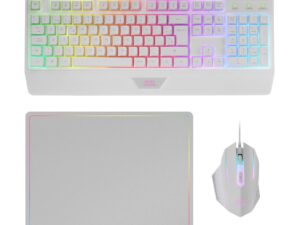 Mars Gaming MCP124W tastiera Mouse incluso USB QWERTY Spagnolo Bianco