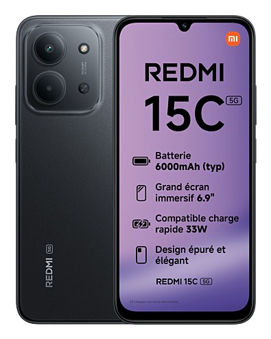 XIAOMI SMARTPHONE Redmi 15c 4+256GB 6.9 4G Midnight Black DS