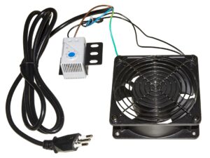 Ventola 220 Volt 120X120 Mm Universale Per Armadi Rack Con Termostato E Cavo Di Alimentazione
