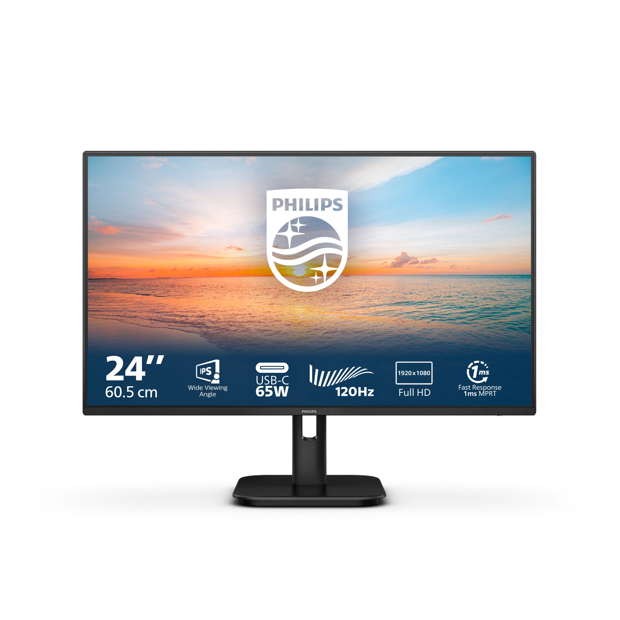 Philips Monitor 23,8 Led Ips 16:9 Fhd 4Ms 250 Cdm 100Hz, Usb-C Dock, Hdmi, Multimediale