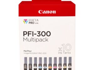 ORIGINALE Canon Multipack Nero (opaco) / Nero (Foto) / ciano / magenta / giallo / ciano / magenta / Rosso / Grigio / Trasparente PFI-300 10 Tintentanks 4192C008
