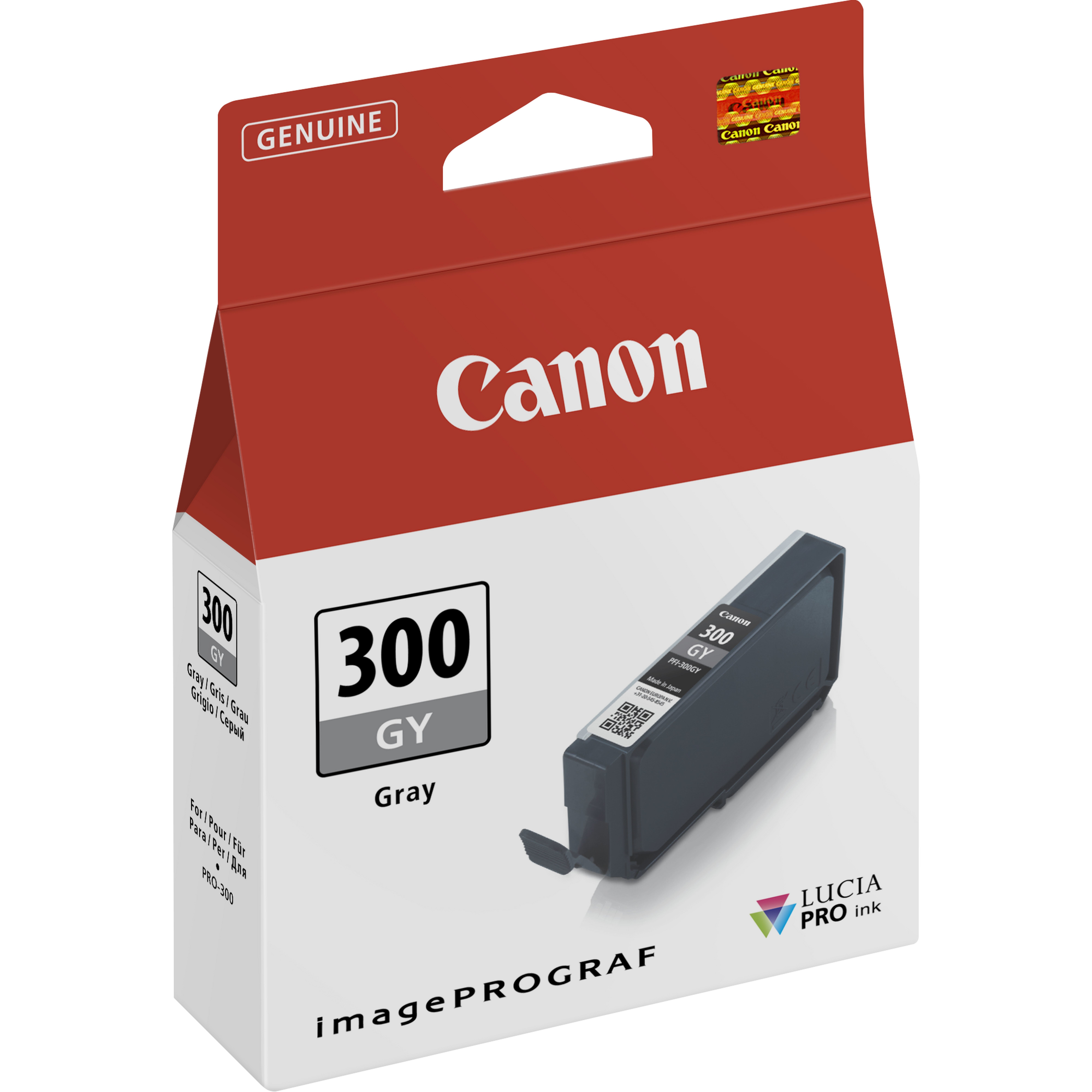 ORIGINALE Canon Cartuccia inchiostro Grigio PFI-300gy 4200C001 14ml