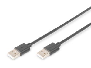 Cavo Usb Mt. 1,80 - Connettori Tipo "A" Maschio/Maschio Usb  2.0 Colore Nero