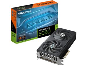 GIGABYTE GeForce RTX 5060 EAGLE OC 8G Scheda Grafica - 8GB GDDR7, 128bit, PCI-E 5.0, 2550 MHz Frequenza core, 3 x DisplayPort, 1 x HDMI, GV-N5060EAGLE OC-8GD