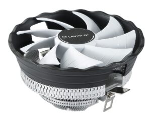 Unykach Jotun DF 120 Dissipatore di calore CPU compatto bianco 120 mm a basso profilo - Velocità massima. 1600 giri/min - Colore Bianco/Nero