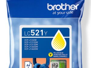ORIGINALE Brother Cartuccia d'inchiostro giallo LC521Y LC-521Y 500 pagine