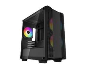 Deepcool Case Micro ATX CC360 nero TG 3xFAN ARGB R-CC360-BKAPM3-G-1