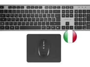 Tacens 6ZENITHIT tastiera Mouse incluso Casa/ufficio RF Wireless QWERTY Italiano Grigio